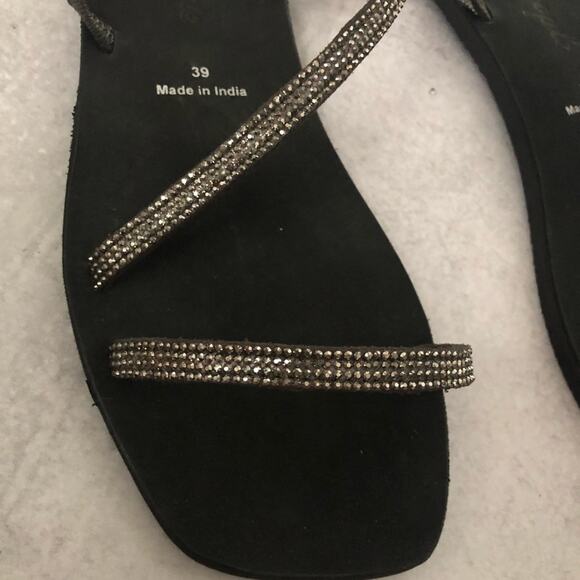 Free People Black Crystal Cove Sandal NEW - Picture 3 of 8